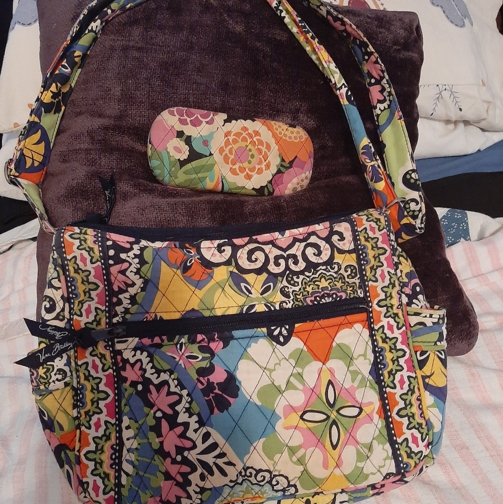 Vera Bradley purse and matching eyeglass case